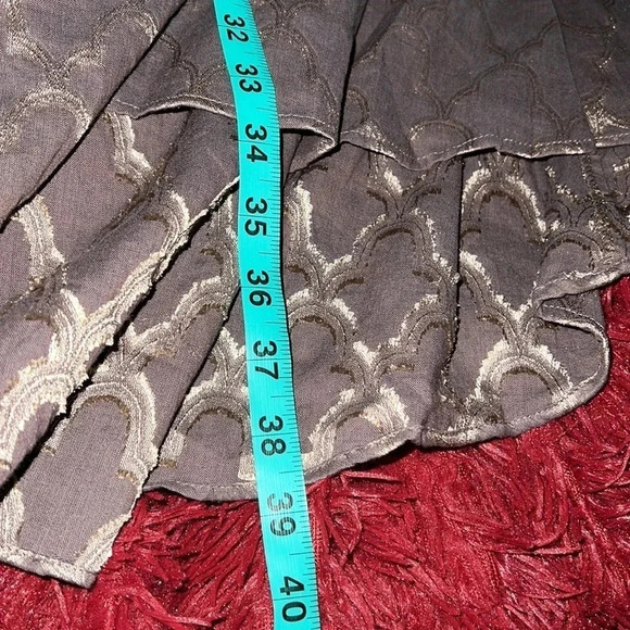 J designs Tile Print  hand embroidered Viscose Kaftan Midi dress Sz small - Picture 10 of 14